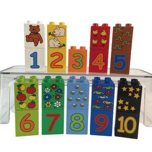 Lego Duplo Play With Number 5497 Counting Blocks Replacement Parts 1-10